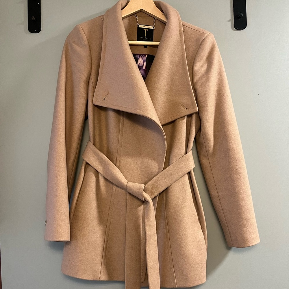 Ted baker oversized lapel wool coat